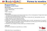 Forma tu nombre (actividades del grupo)