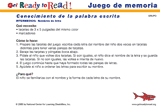 Juego de memoria (actividades del grupo)