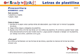 Letras de plastilina (actividades del grupo)