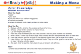 Making a Menu (Group Activity)
