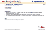 Rhyme-Out (Group Activity)
