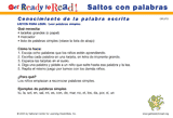 Saltos con palabras (actividades del grupo)