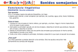Sonidos semejantes (actividades del grupo)