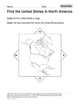 Find the United States in North America