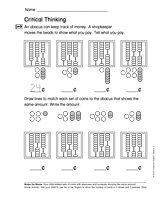 Money: Critical Thinking (Gr. 1)