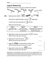 Logic Word Problems For 3Rd Grade