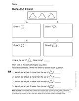 More and Fewer (Gr. 1)