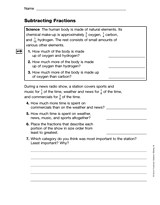 Subtracting Fractions (Gr. 5)