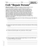 Science and Language Arts: Cell ''Repair Person''