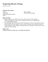 Explore Activity: Exploring Electric Charge