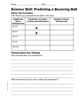 Science Skill: Predicting a Bouncing Ball