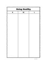 KWL Chart - Being Healthy