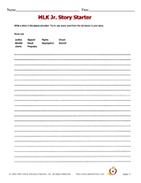 Martin Luther King Jr. Story Starter