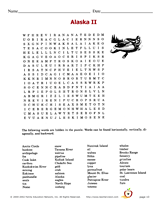 Alaska Word Search