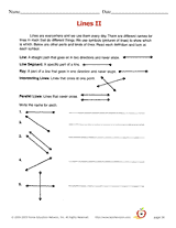 Lines II Printable (K - 3rd Grade) - TeacherVision.com