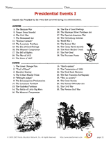 Presidential Events Crossword Puzzle I