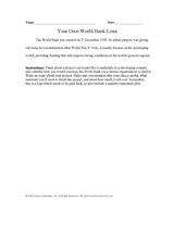 Your Own World Bank Loan