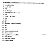 In the Year of the Boar and Jackie Robinson -- Quiz Answer Key