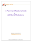 A Parent and Teacher's Guide to ADHD and Medications