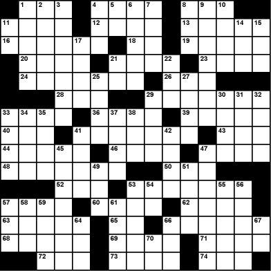 Blank Crossword Puzzle