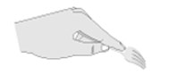 Hold the fork in your left hand, prongs down.