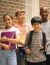 Students outside school