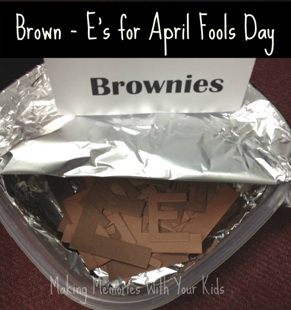 image of brown es brownies prank for kids