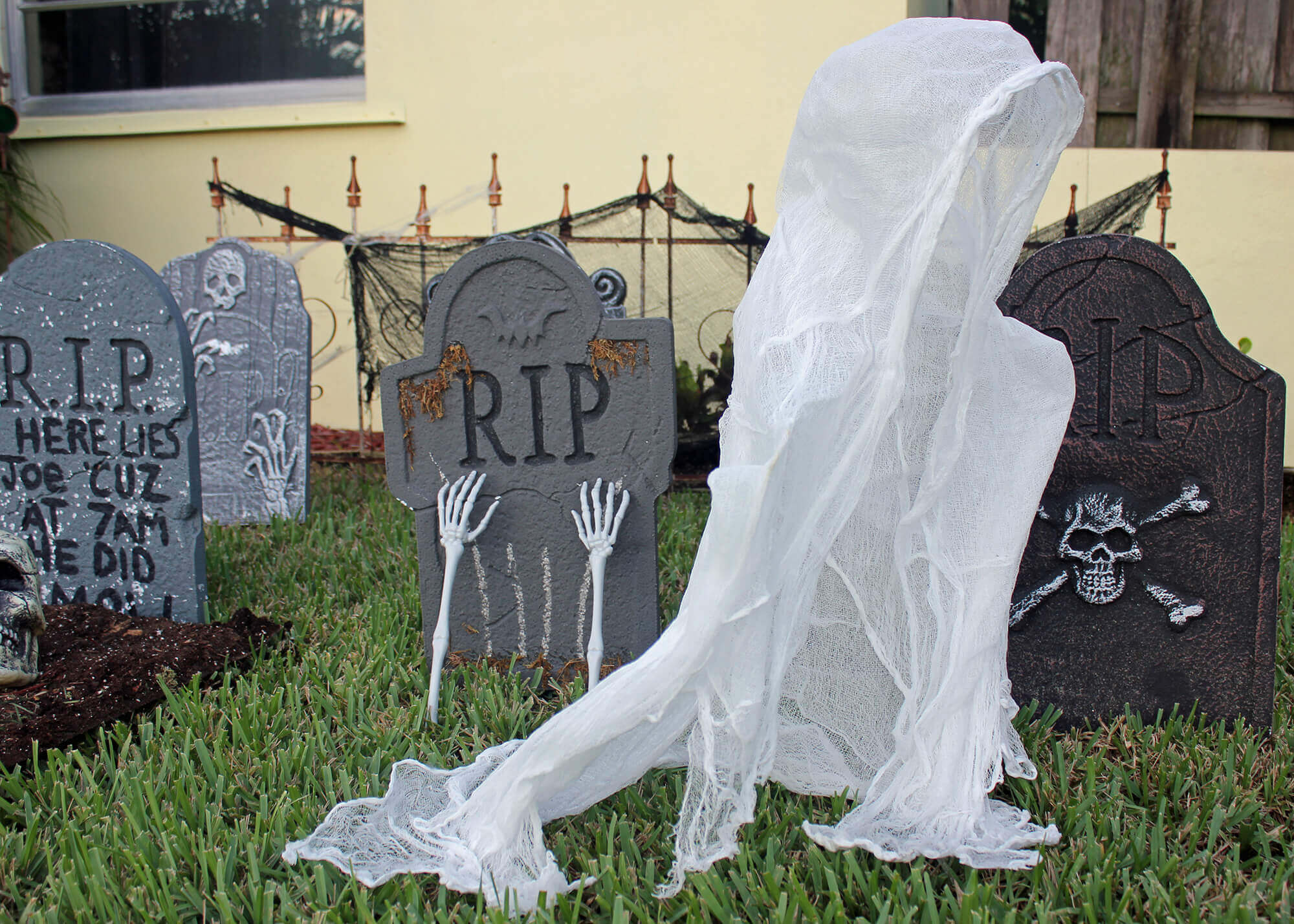 Homemade Front Yard Cemetery