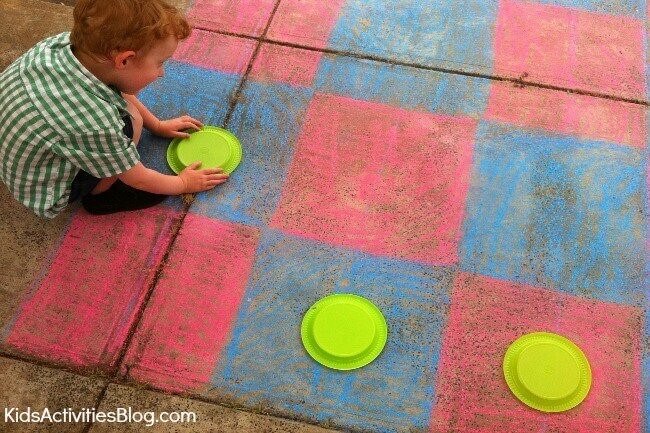 Homemade Giant Checkers Game