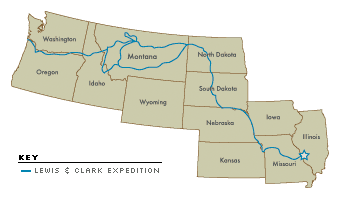 lewis and clark map