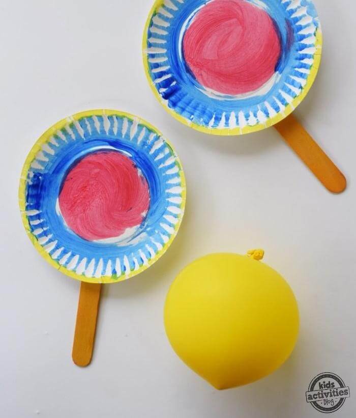 Paper Plate Toy Tennis Racquets