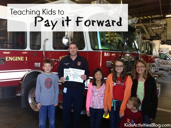 Kids with Firefighters