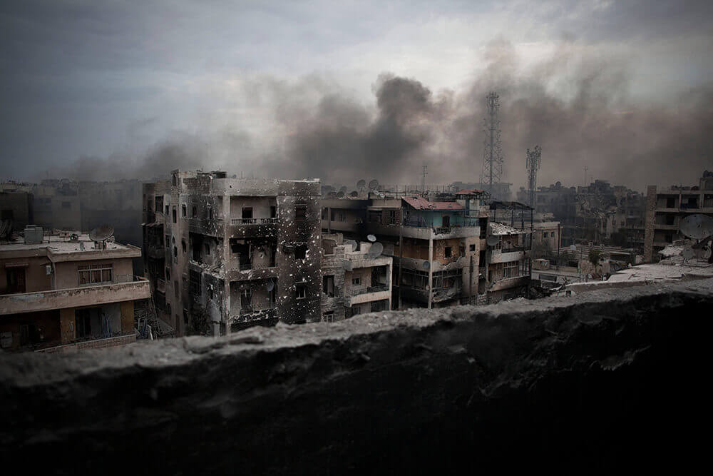 Image of bombed Aleppo, Syria