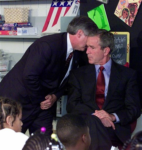 President Bush hears the whisper about September 11