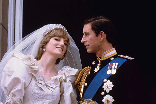 Princess Diana and Prince Charles on their wedding day