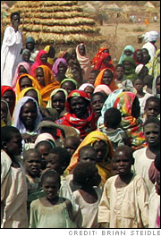 Refugees in Menawashi, Darfur