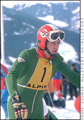 Franz Klammer contemplates, what will be, his gold medal run at the 1976 Winter Olympics