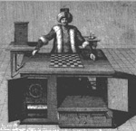 drawing of chess playing machine
