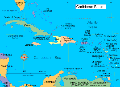 Map Of Caribbean Islands With Names Caribbean Map | Infoplease