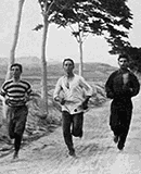 Marathon runners train for the first modern Olympics, Athens 1896.