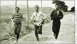 Marathon runners train for the first modern Olympic games in 1896