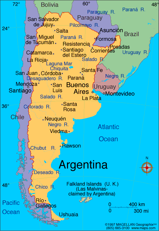 Argentina Map | Infoplease