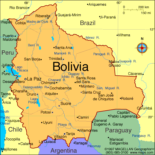 Show Me A Map Of Bolivia Bolivia Map | Infoplease