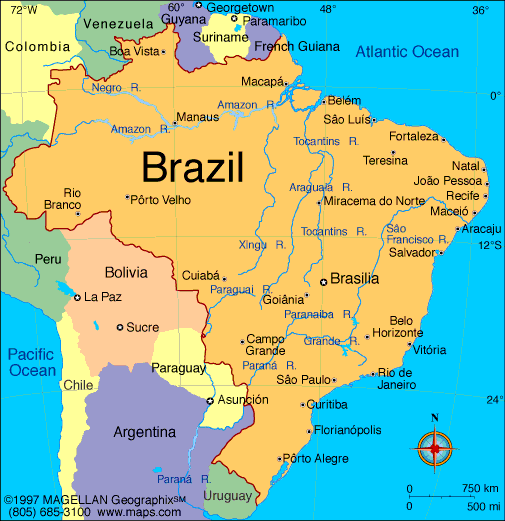 Show Me A Map Of Brazil Brazil Map | Infoplease