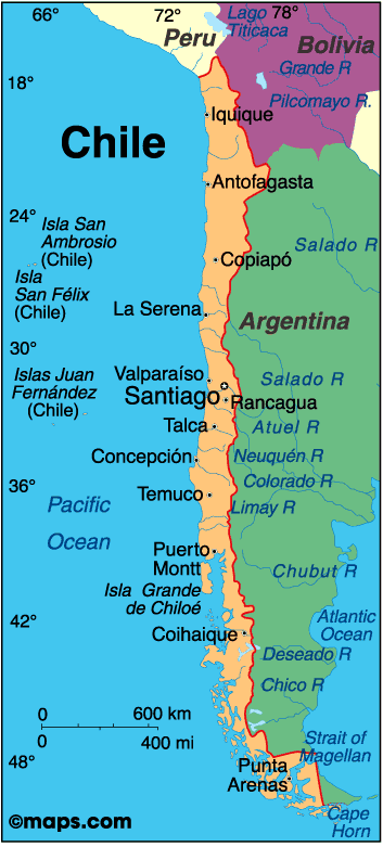 Chile Map Infoplease