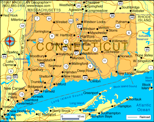 Connecticut Map Infoplease