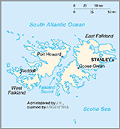 Map of Falkan Islands