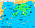 Map of Hong Kong and Macau