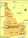 Map of Idaho width=