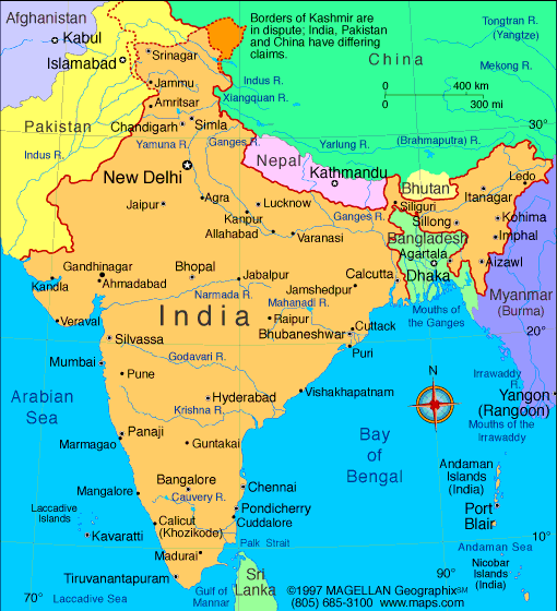 india physical map 2022